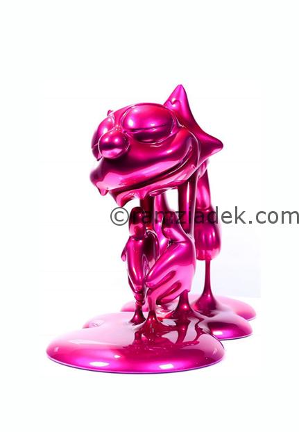 sculpture felix le chat pink
